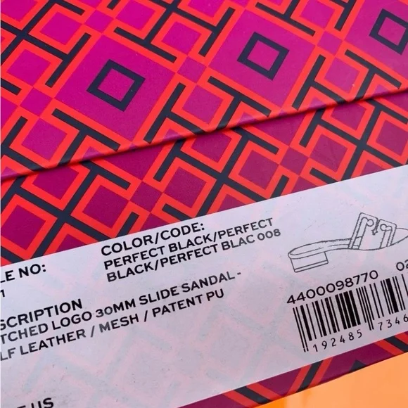 Tory Burch Stitched Logo 30MM Slide, Sz 7.5 - Picture 10 of 10